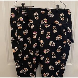 Torrid Active Multi Camo Skull Print Black Full Length Leggings Size 3 (22-24)